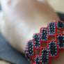 Art# K16 3 inch Original Kayapo Traditional Peyote stitch Beaded Bracelet from Brazil.