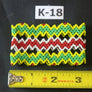 Art# K18 3+ inch. Original Kayapo Traditional Peyote stitch Beaded Bracelet from Brazil.