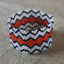 Art# K20 3.5+ inch. Original Kayapo Traditional Peyote stitch Beaded Bracelet from Brazil.