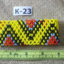 Art# K23 4 inch Original Kayapo Traditional Peyote stitch Beaded Bracelet from Brazil.