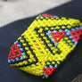 Art# K23 4 inch Original Kayapo Traditional Peyote stitch Beaded Bracelet from Brazil.