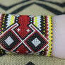 Art# K29 3.5+ inch Original Kayapo Traditional Peyote stitch Beaded Bracelet from Brazil.