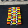 Art# K34 3.5 inch Original Kayapo Traditional Peyote stitch Beaded Bracelet from Brazil.