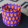 Art# K37 3.5+ inch Original Kayapo Traditional Peyote stitch Beaded Bracelet from Brazil.