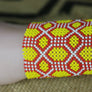 Art# K39 3.5 inch Original Kayapo Traditional Peyote stitch Beaded Bracelet from Brazil.