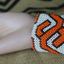 Art# K44 3.5+ inch Original Kayapo Traditional Peyote stitch Beaded Bracelet from Brazil.