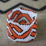 Art# K44 3.5+ inch Original Kayapo Traditional Peyote stitch Beaded Bracelet from Brazil.