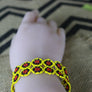 Art# K46 3 inch Original Kayapo Traditional Peyote stitch Beaded Bracelet from Brazil.