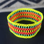 Art# K48 3.5+ inch Original Kayapo Traditional Peyote stitch Beaded Bracelet from Brazil.