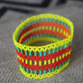 Art# K48 3.5+ inch Original Kayapo Traditional Peyote stitch Beaded Bracelet from Brazil.