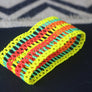 Art# K48 3.5+ inch Original Kayapo Traditional Peyote stitch Beaded Bracelet from Brazil.