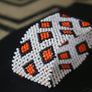 Art# K49 3.5 inch Original Kayapo Traditional Peyote stitch Beaded Bracelet from Brazil.