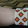 Art# K49 3.5 inch Original Kayapo Traditional Peyote stitch Beaded Bracelet from Brazil.