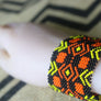 Art# K53 3 inch Original Kayapo Traditional Peyote stitch Beaded Bracelet from Brazil.