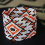 Art# K54 3+ inch Original Kayapo Traditional Peyote stitch Beaded Bracelet from Brazil.