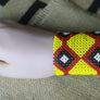 Art# K61 3.5+ inch Original Kayapo Traditional Peyote stitch Beaded Bracelet from Brazil.