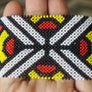 Art# K63 3.5 inch Original Kayapo Traditional Peyote stitch Beaded Bracelet from Brazil.