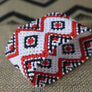 Art# K64 4 inch Original Kayapo Traditional Peyote stitch Beaded Bracelet from Brazil.