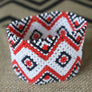 Art# K64 4 inch Original Kayapo Traditional Peyote stitch Beaded Bracelet from Brazil.