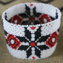Art# K69 4+ inch Original Kayapo Traditional Peyote stitch Beaded Bracelet from Brazil.