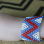 Art# K71 3.5 inch Original Kayapo Traditional Peyote stitch Beaded Bracelet from Brazil.