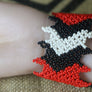 Art# K74 4 inch Original Kayapo Traditional Peyote stitch Beaded Bracelet from Brazil.