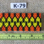 Art# K79 3.5+ inch Original Kayapo Traditional Peyote stitch Beaded Bracelet from Brazil.