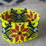 Art# K80 3+ inch Original Kayapo Traditional Peyote stitch Beaded Bracelet from Brazil.