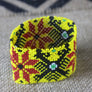 Art# K80 3+ inch Original Kayapo Traditional Peyote stitch Beaded Bracelet from Brazil.