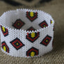 Art# K81 3 inch. Original Kayapo Traditional Peyote stitch Beaded Bracelet from Brazil.