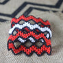 Art# K83 3 inch Original Kayapo Traditional Peyote stitch Beaded Bracelet from Brazil.