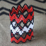 Art# K83 3 inch Original Kayapo Traditional Peyote stitch Beaded Bracelet from Brazil.