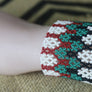 Art# K85 3+ inch Original Kayapo Traditional Peyote stitch Beaded Bracelet from Brazil.