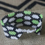 Art# K86 inch 3.5 + Original Kayapo Traditional Peyote stitch Beaded Bracelet from Brazil.