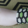 Art# K86 inch 3.5 + Original Kayapo Traditional Peyote stitch Beaded Bracelet from Brazil.