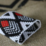Art# K87 3 inch Original Kayapo Traditional Peyote stitch Beaded Bracelet from Brazil.