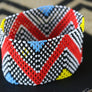 Art# K89 4+ inch Original Kayapo Traditional Peyote stitch Beaded Bracelet from Brazil.