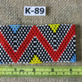 Art# K89 4+ inch Original Kayapo Traditional Peyote stitch Beaded Bracelet from Brazil.