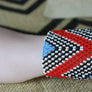 Art# K89 4+ inch Original Kayapo Traditional Peyote stitch Beaded Bracelet from Brazil.