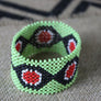 Art# K94 3.5 inch Original Kayapo Traditional Peyote stitch Beaded Bracelet from Brazil.