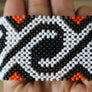 Art# K95 3.5 inch Original Kayapo Traditional Peyote stitch Beaded Bracelet from Brazil.