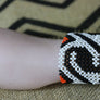 Art# K95 3.5 inch Original Kayapo Traditional Peyote stitch Beaded Bracelet from Brazil.