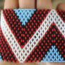 Art# K96 4 inch Original Kayapo Traditional Peyote stitch Beaded Bracelet from Brazil.
