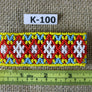 Art# K100 3.5+ inch Original Kayapo Traditional Peyote stitch Beaded Bracelet from Brazil.