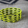 Art# K104 3 inch Original Kayapo Traditional Peyote stitch Beaded Bracelet from Brazil.
