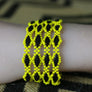 Art# K104 3 inch Original Kayapo Traditional Peyote stitch Beaded Bracelet from Brazil.