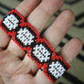 Art# K109 3.5 inch Original Kayapo Traditional Peyote stitch Beaded Bracelet from Brazil.