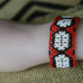 Art# K109 3.5 inch Original Kayapo Traditional Peyote stitch Beaded Bracelet from Brazil.