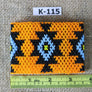 Art# K115 3.5+ inch Original Kayapo Traditional Peyote stitch Beaded Bracelet from Brazil.
