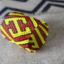 Art# K117 3+ inch Original Kayapo Traditional Peyote stitch Beaded Bracelet from Brazil.